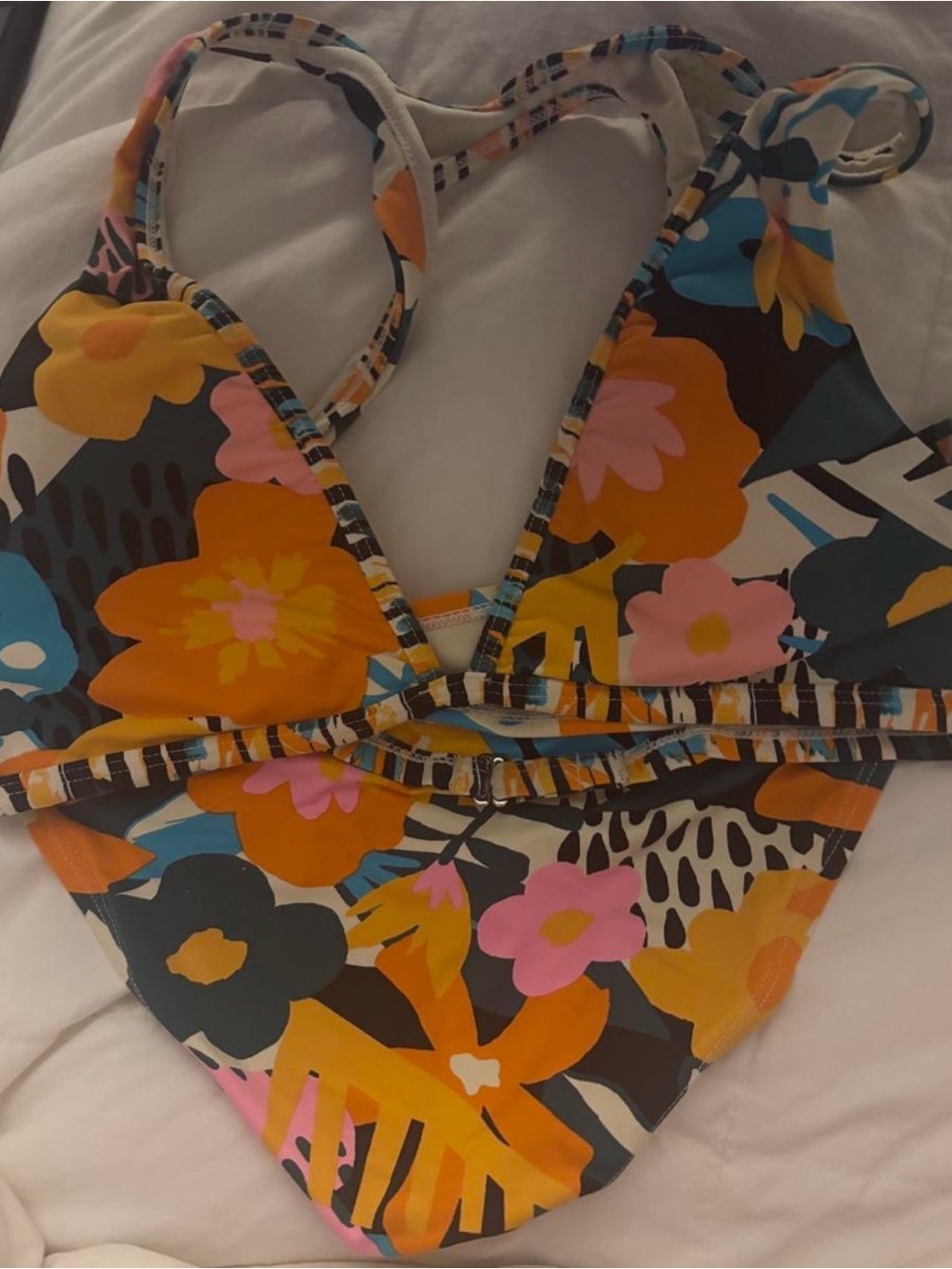EIDON Floral V-Neck Bikini Top AND Bottoms